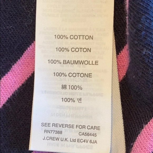 {J Crew} Deck Tee, like new in navy & pink💕 - Picture 8 of 8